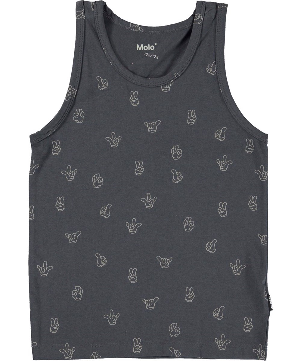 Jayden 2-pack - Space Hands - 2 vests in grey and with hand signs