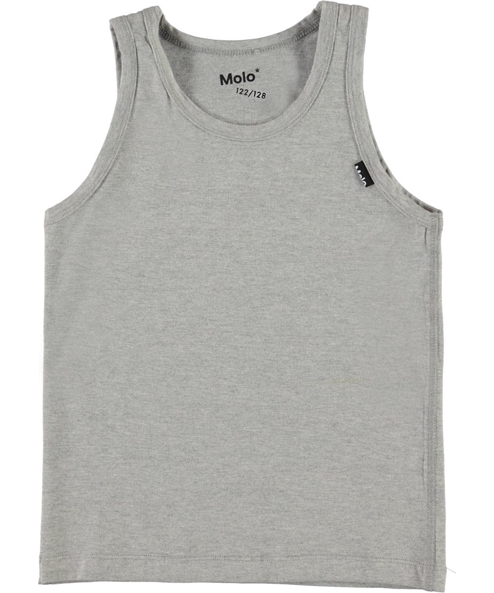 Jayden 2-Pack - Navy Grey - Organic 2-pack vest in grey and blue