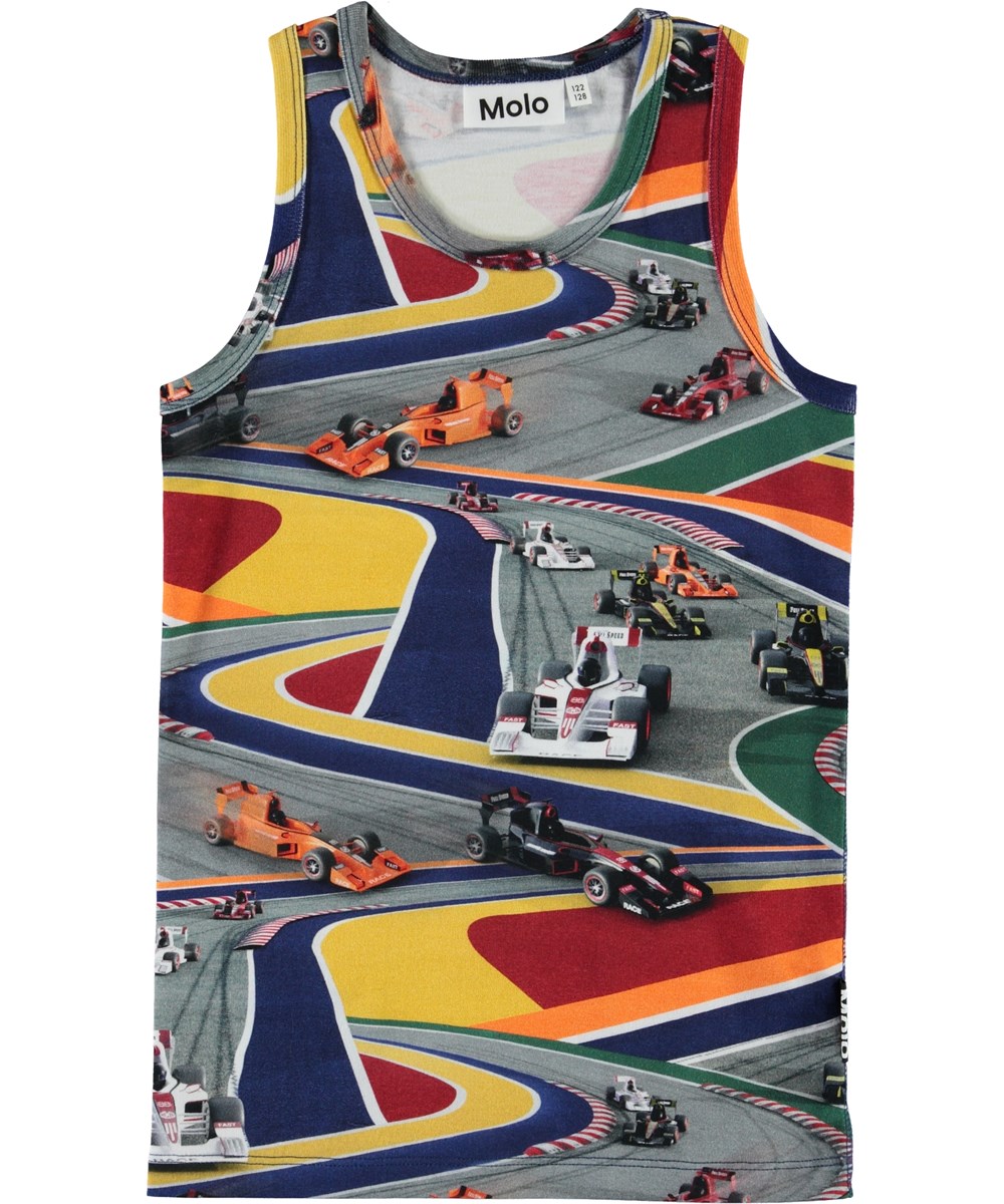 Jim - Full Speed - Organic vest with race cars 