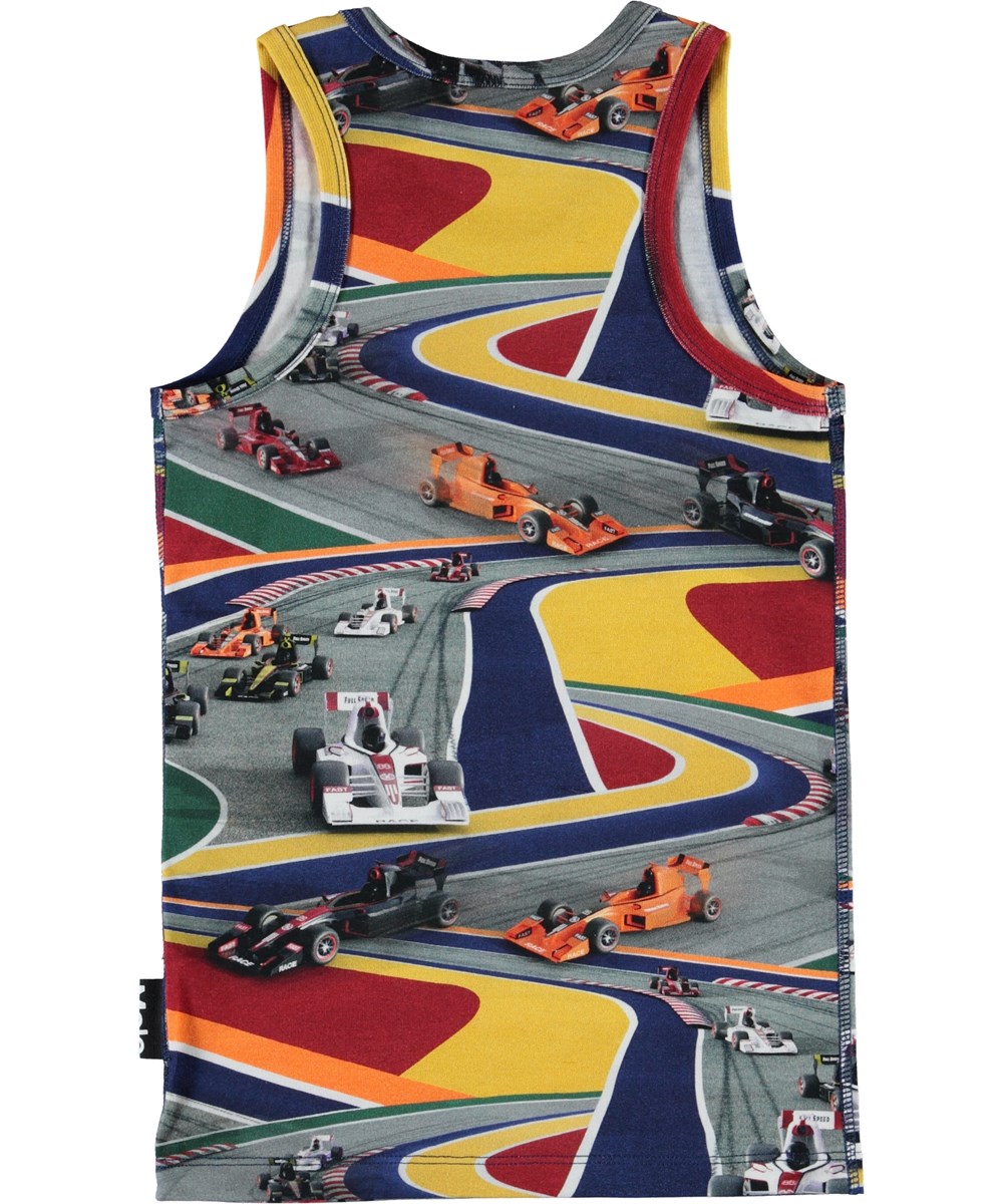 Jim - Full Speed - Organic vest with race cars 