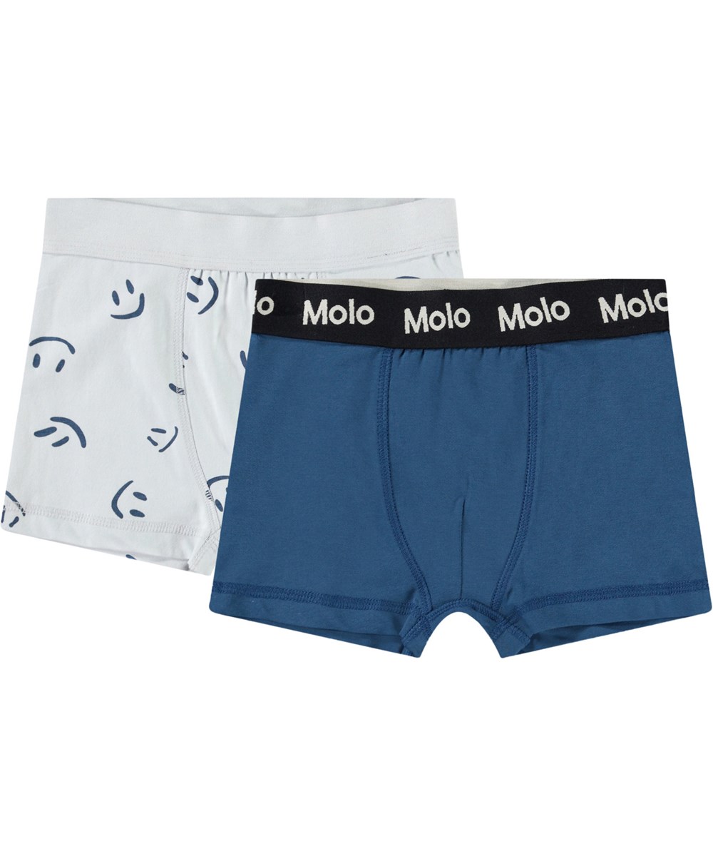 Justin 2-pack - Best Sky - 2-pack of boxer shorts for children in soft organic cotton.