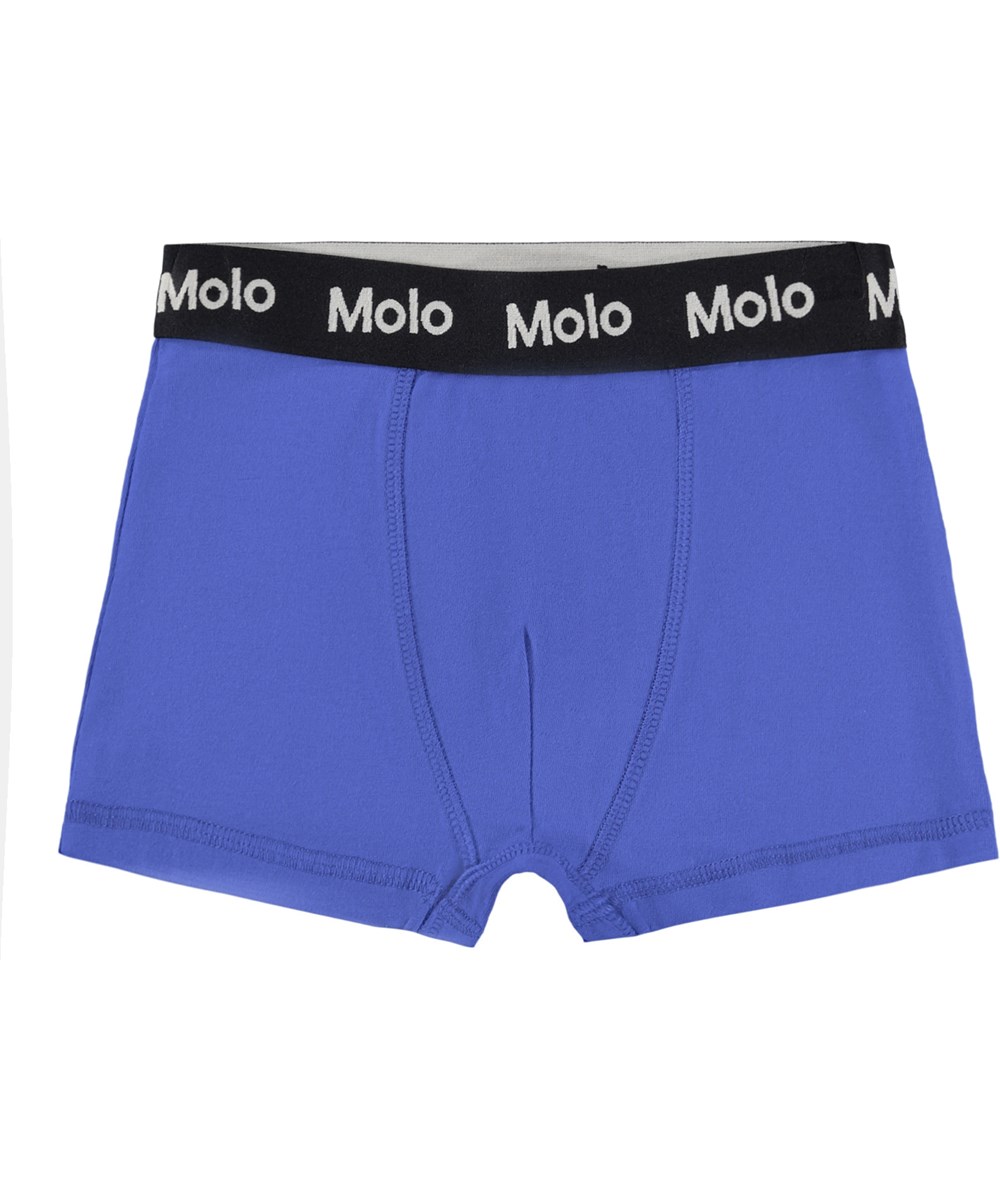 Justin 2-pack - Moon Moods Blue - 2-pack of children''s boxer shorts made of soft, organic cotton with a wide elastic waistband for a comfortable fit.