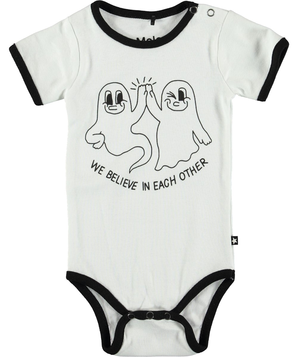 Fossie - White - Romper met spoken.