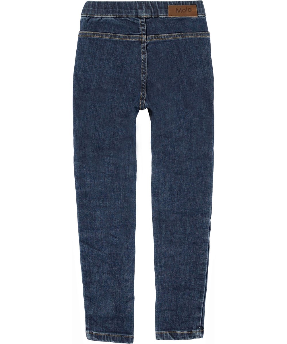 April - Washed Blue Denim - Blauwe jegging.