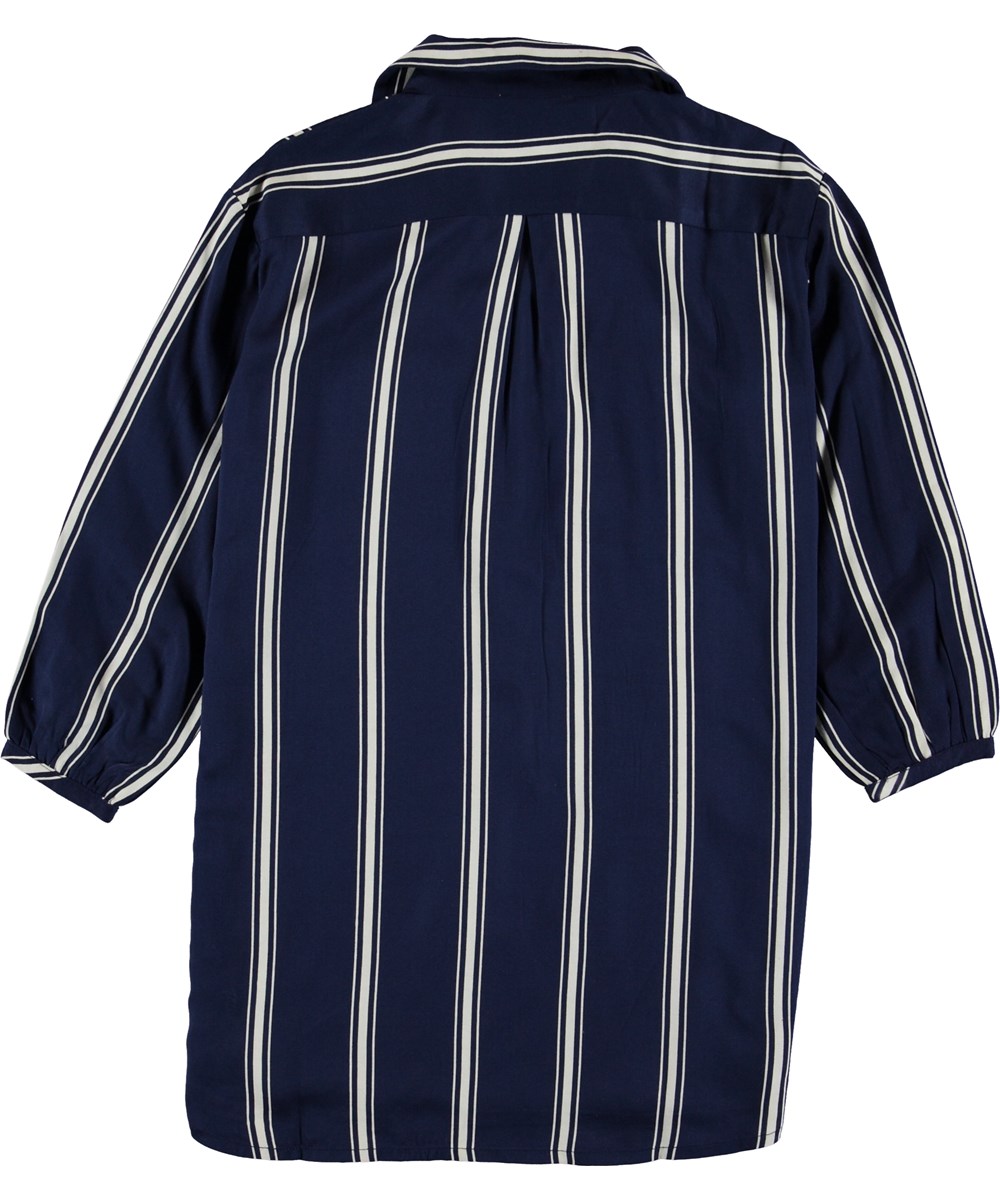 Cadence - Classic Navy - Gestreepte jurk.