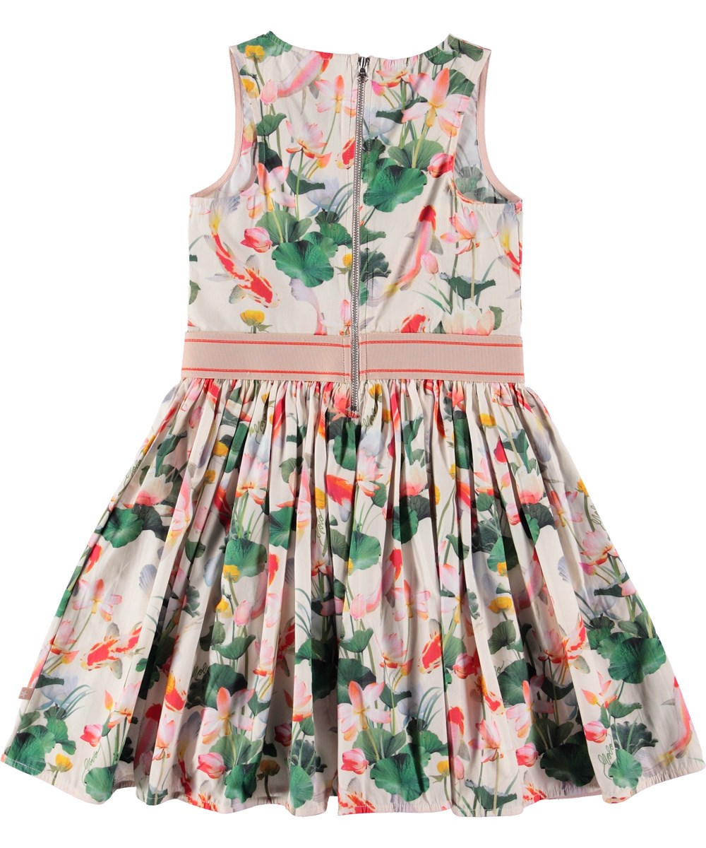 Carli - Lotus Koi - Jurk met bloemen en vissen.