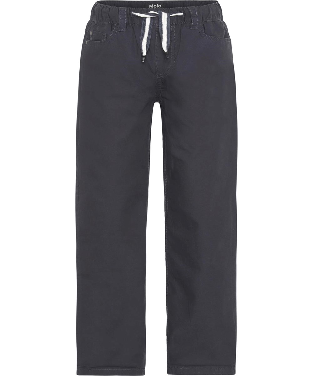 Abe - Dark Navy - Mørkeblå bukser med foret inderside