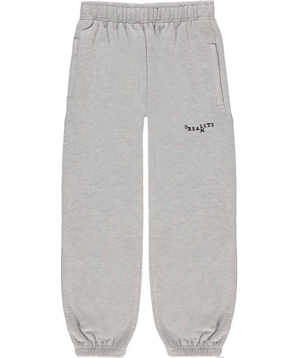Adan - Marled Grey - Lysegrå melange sweat pants.