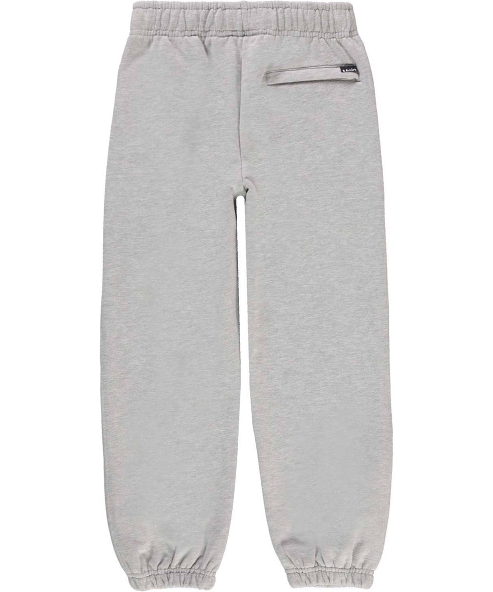 Adan - Marled Grey - Lysegrå melange sweat pants.