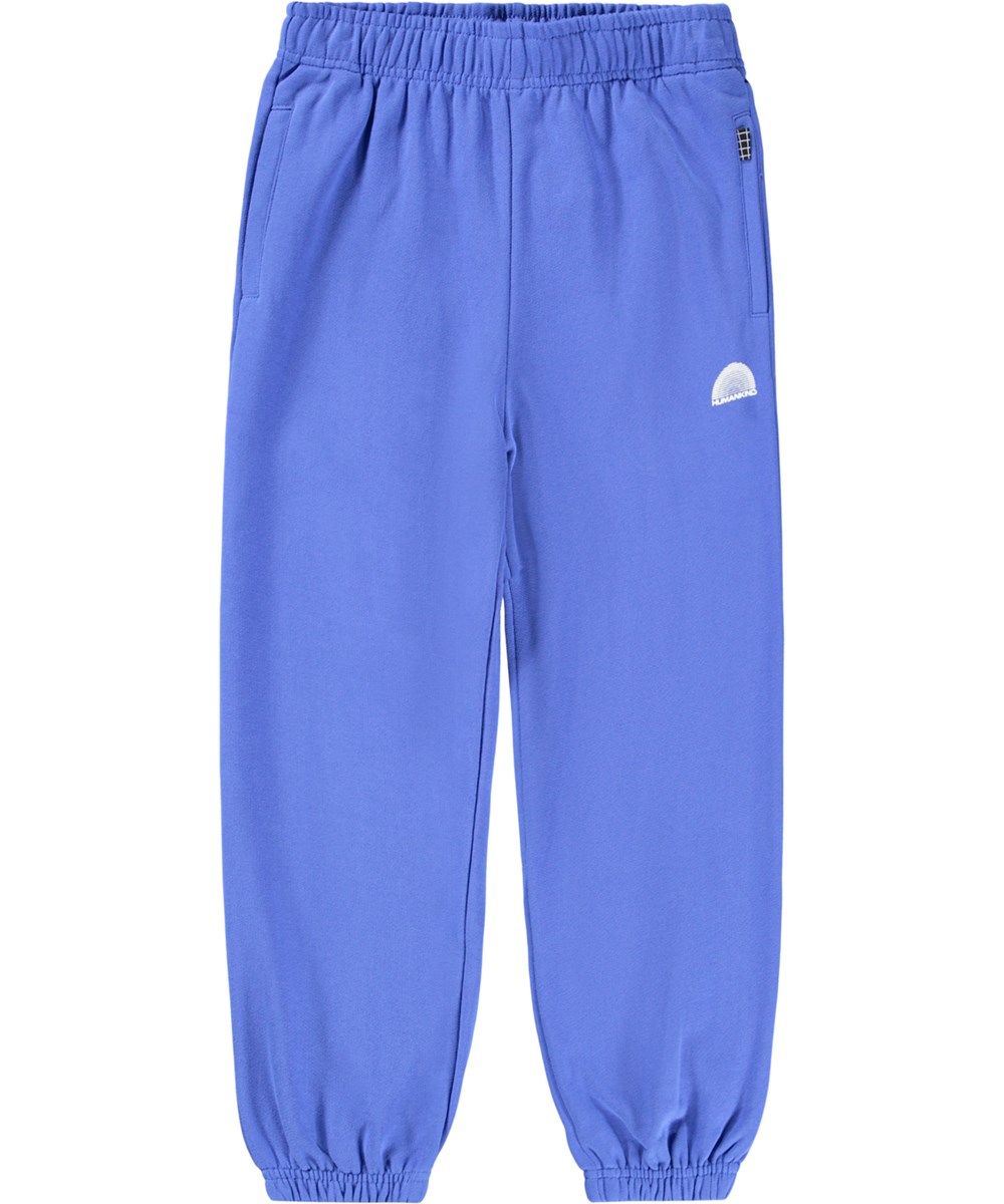Adan - Dazzling Blue - Blå sweatpants i økologisk bomuld til børn.