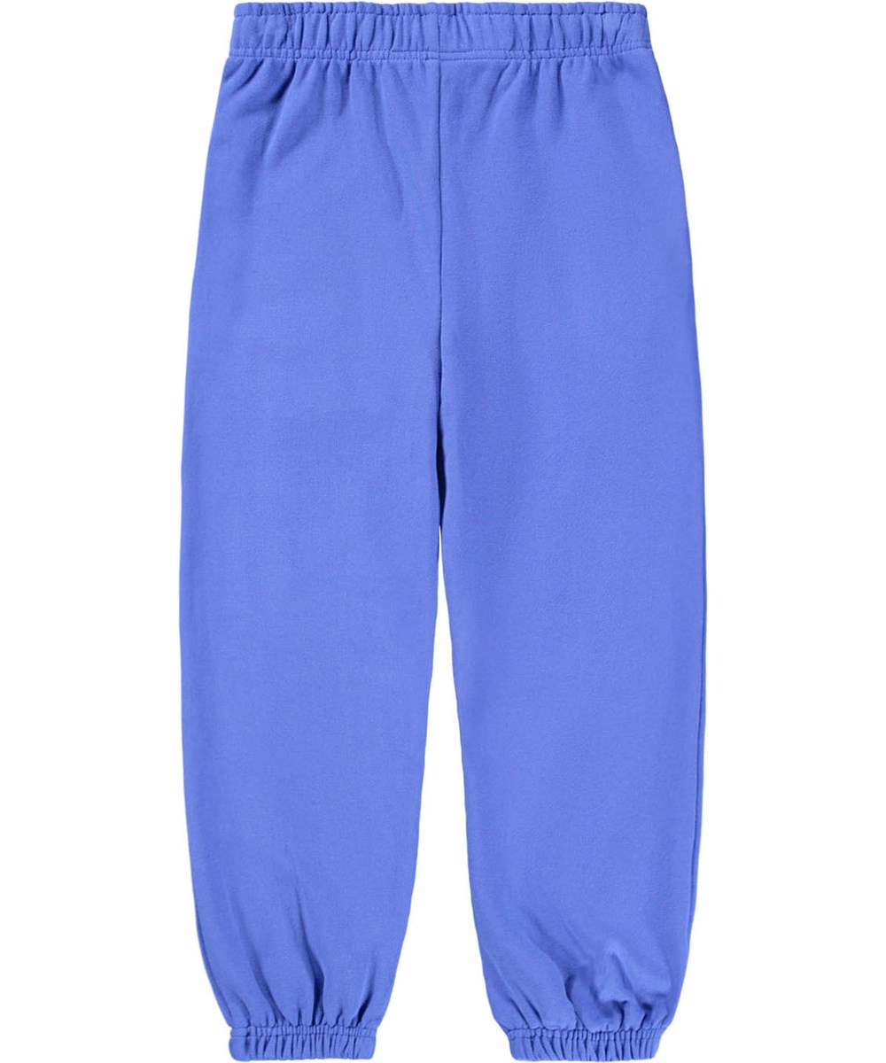 Adan - Dazzling Blue - Blå sweatpants i økologisk bomuld til børn.