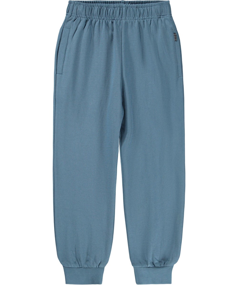 Adani - Blue Dust - Blå sweatpants i økologisk bomuld til børn