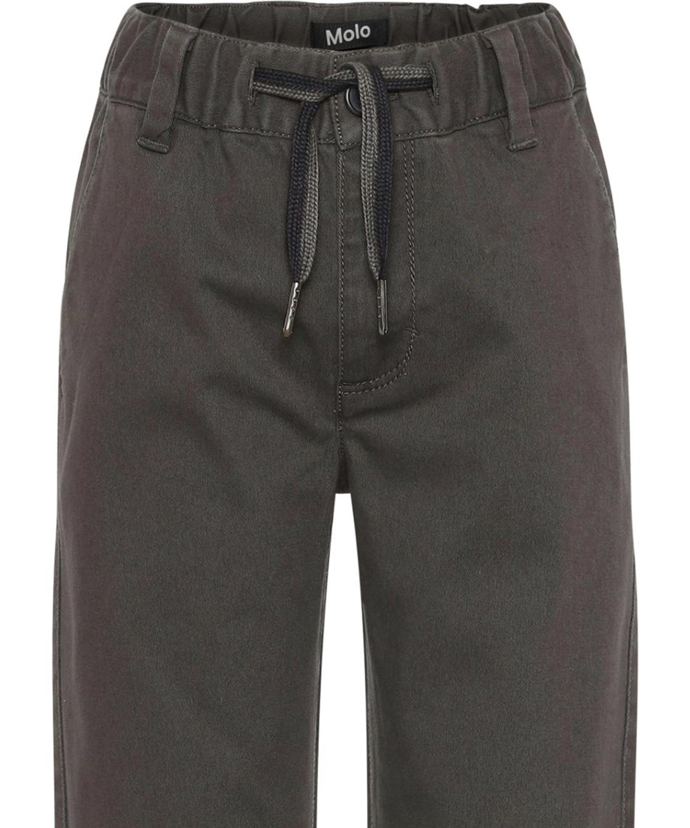 Aesy - Beluga - Brune chino bukser med bindbånd