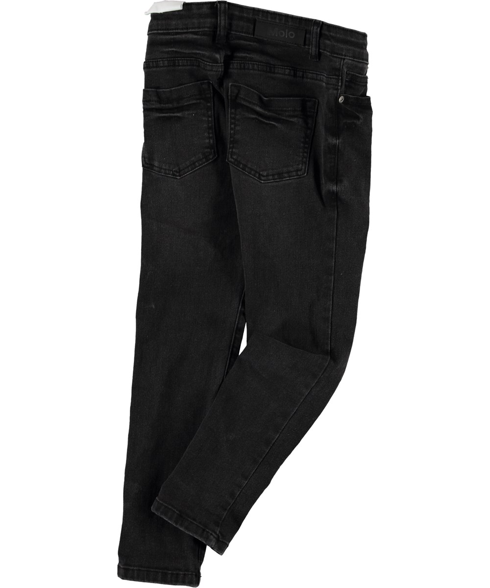 Aksel - Washed Black - Sorte slim denim jeans