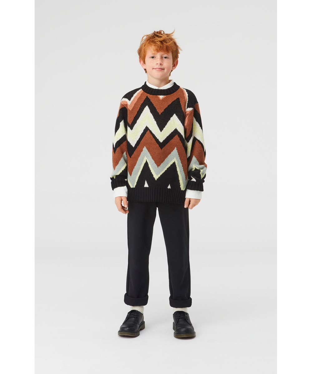 Alf - Black - Sorte suit bukser