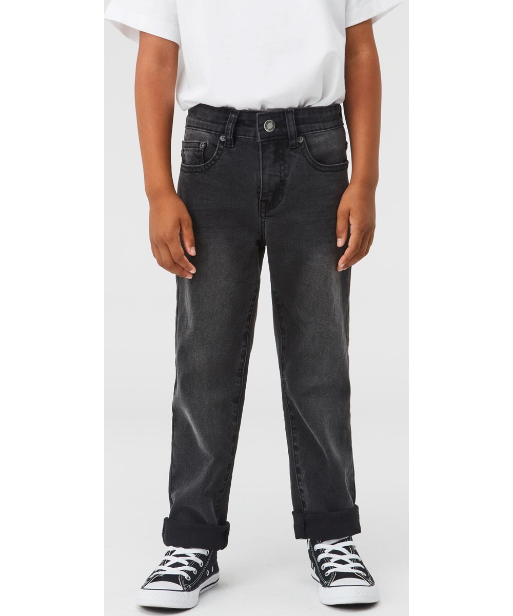 Alon - Washed Black - Sorte jeans med et regulært fit
