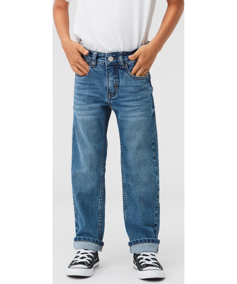 Alon - Worn Denim - Blå jeans med behagelig pasform