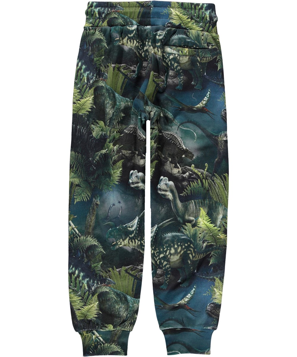 Alvar - Dino Night - Økologiske sweatpants med dinosauer print