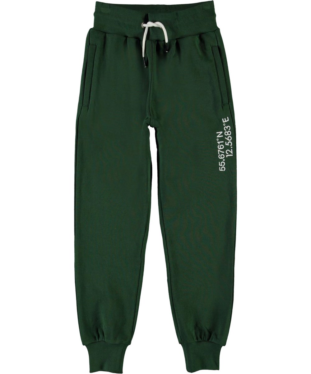 Alvar - Eden - Økologiske grønne sweatpants med kordinater