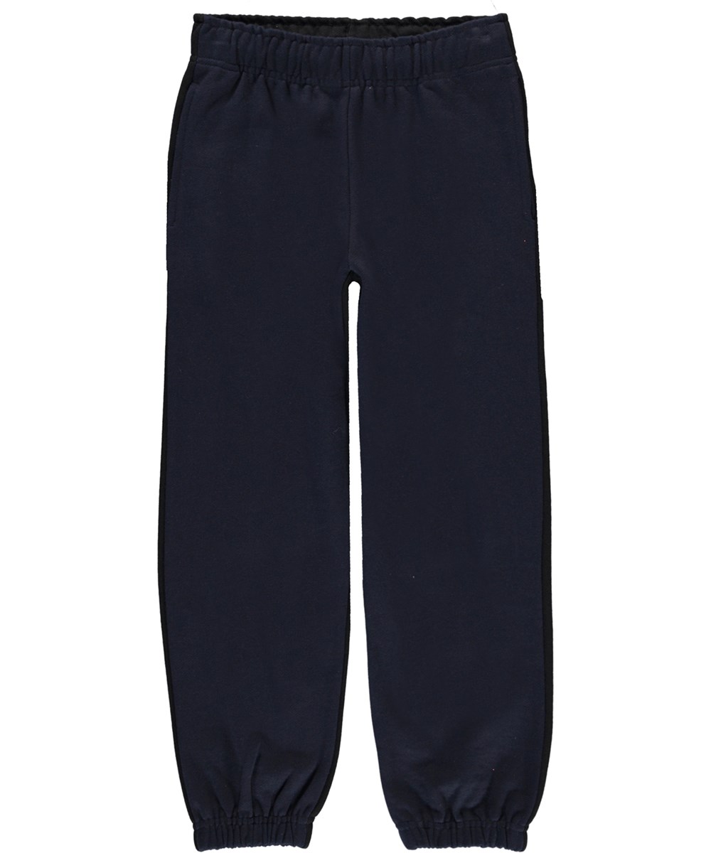 Amse - Galaxy Black - Økologiske to farvede sweatpants i blå og sort
