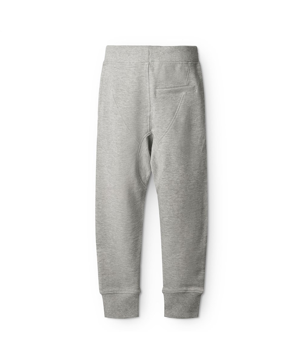 Ashton - Grey Melange - Økologiske grå løse sweatpants