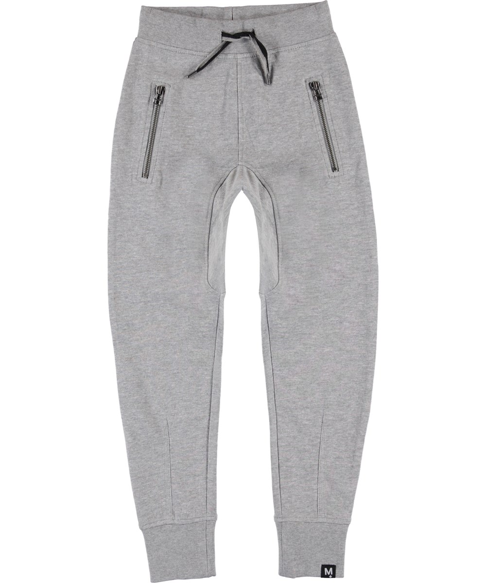 Ashton - Grey Melange - Grå sweat sporty bukser