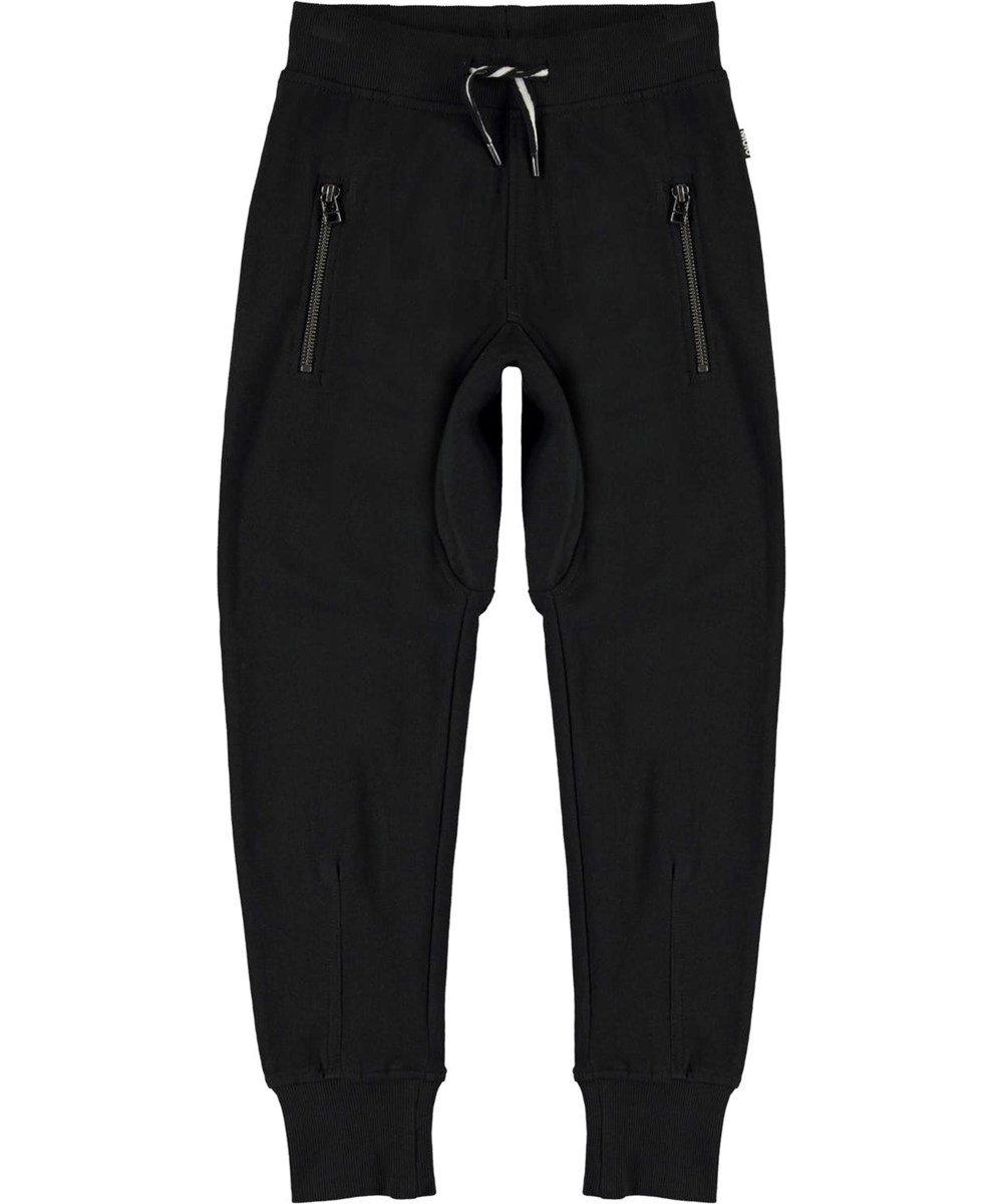 Ashton - Black - Økologiske sorte sweatpants