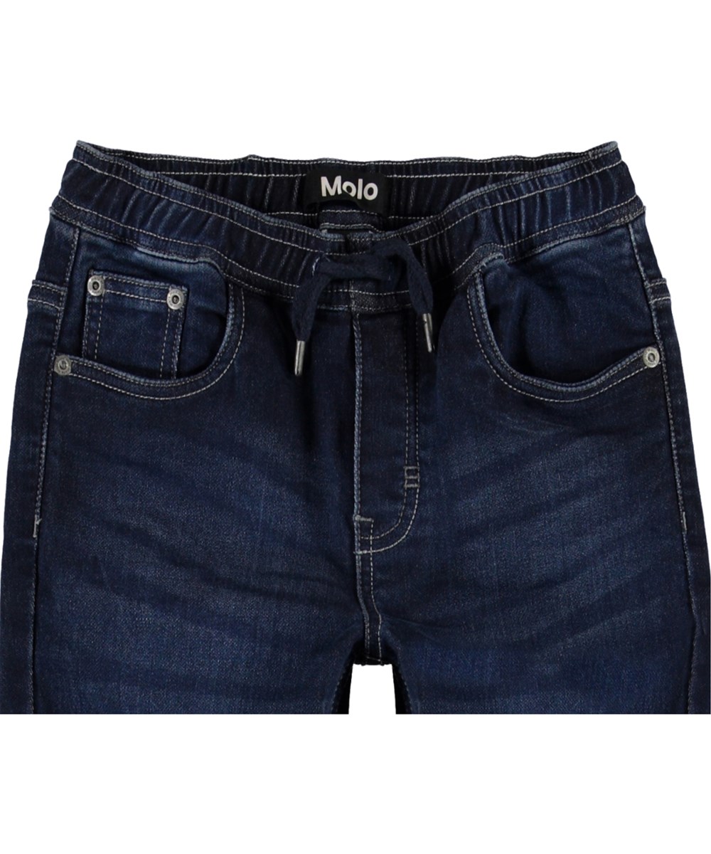 Augustino - Dark Indigo - Mørkeblå løse denim jeans