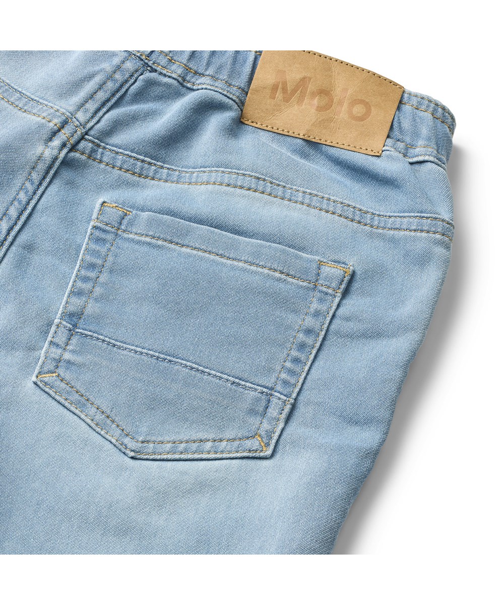 Augustino - Soft Denim Blue - Elastiske blå denim bukser