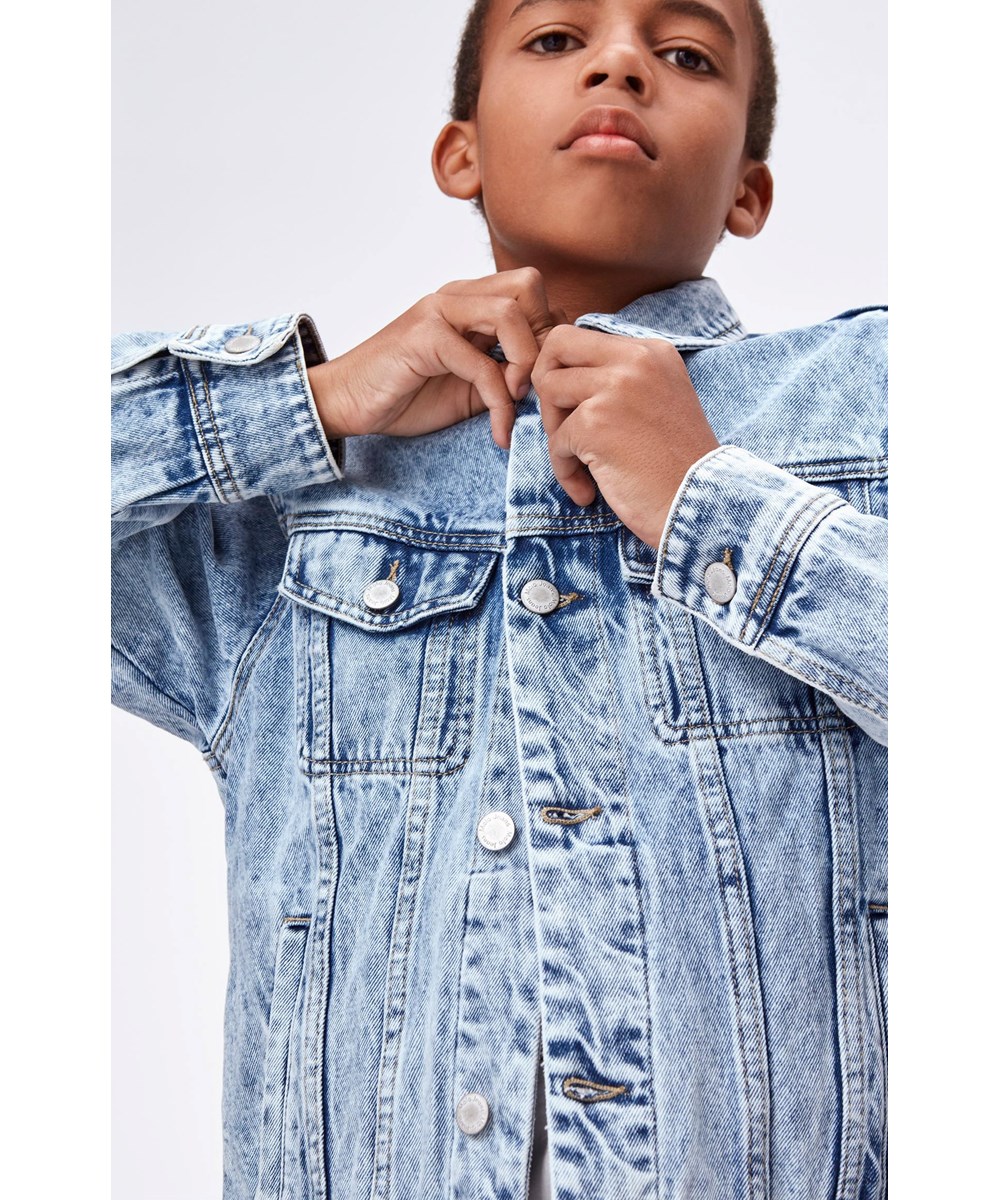 Harald - Stone Blue - Blå denim jakke