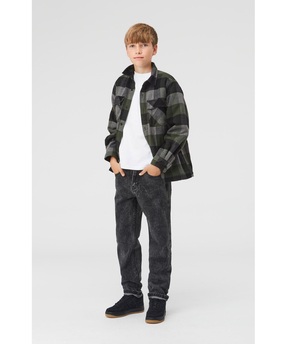 Hayes - Check - Ternet overshirt jakke i grøn