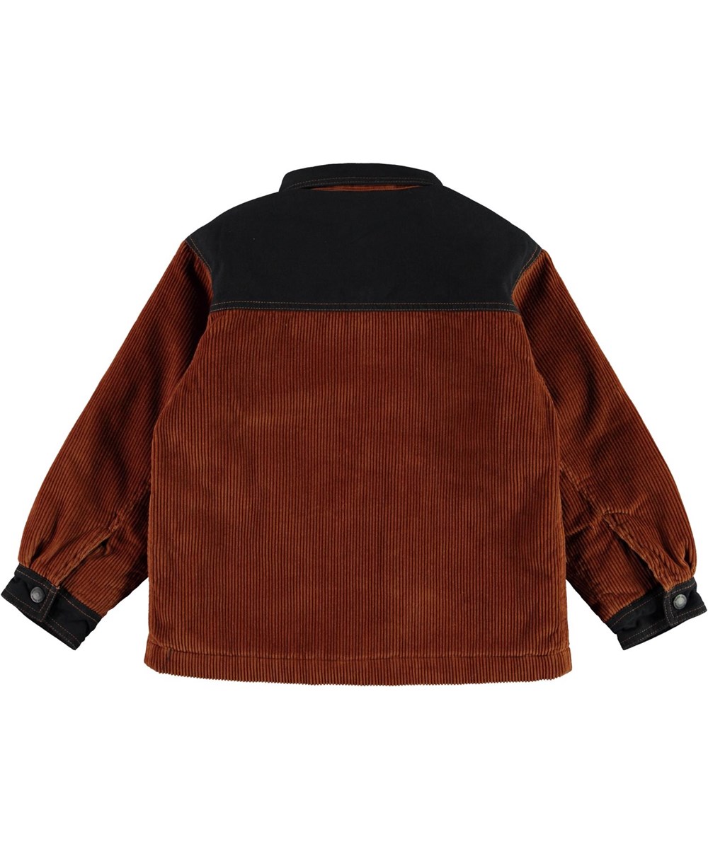 Henley - Iron - Brun overshirt jakke i fløjl. 