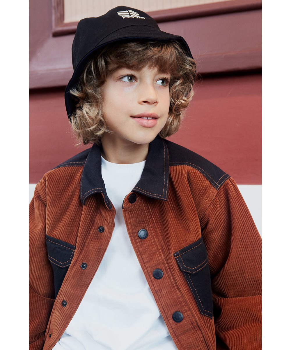 Henley - Iron - Brun overshirt jakke i fløjl. 