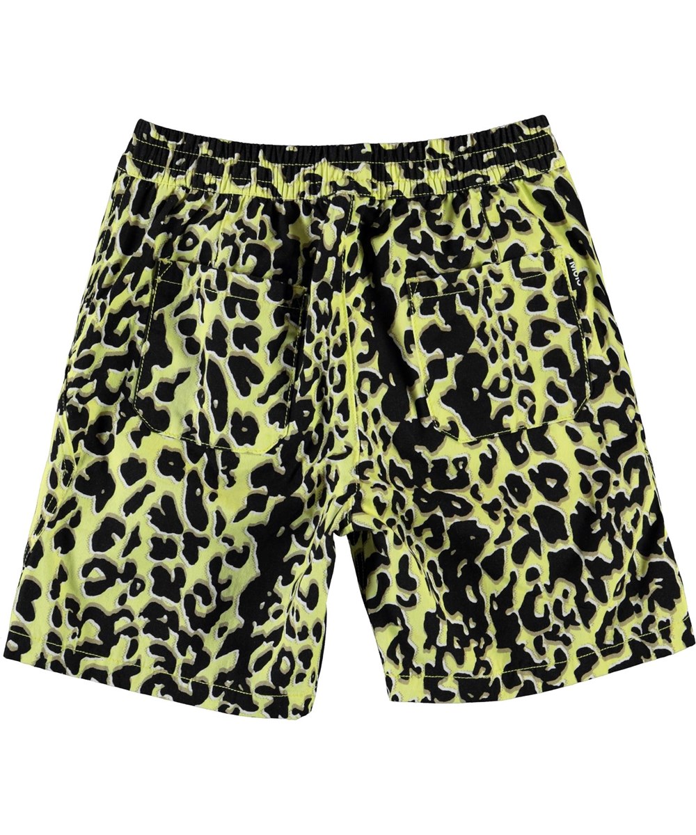 Acton - Shadow Leopard - Gule shorts med leopard print