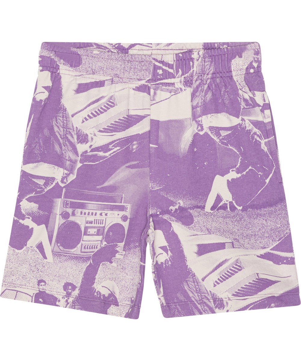 Adian - Street Dance - Lilla økologiske shorts med breakdanceprint