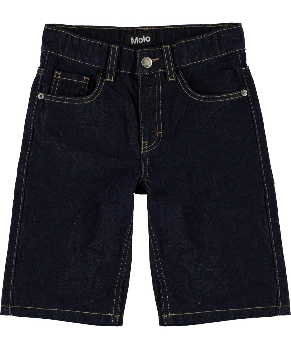 Adrik - Rinse Wash - Lange denim shorts i indigo