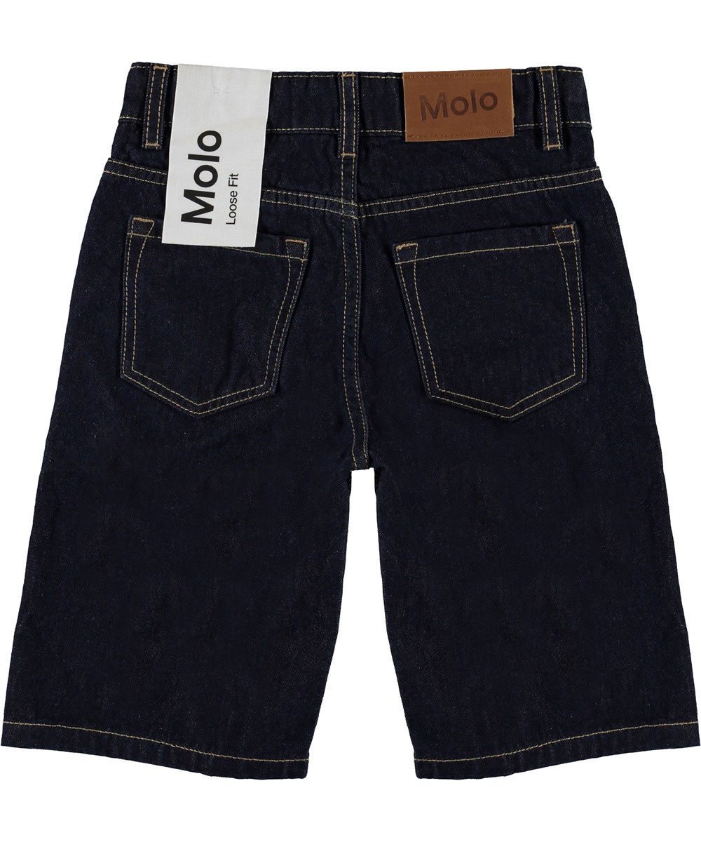 Adrik - Rinse Wash - Lange denim shorts i indigo