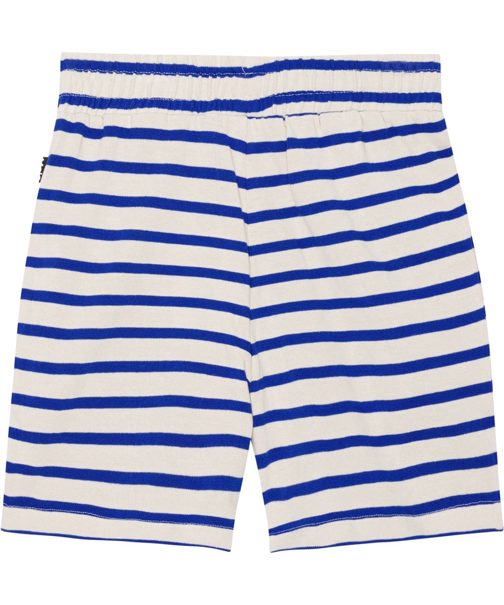 Aelius - Reef Stripe - Breton stribet blå og hvid økologiske shorts