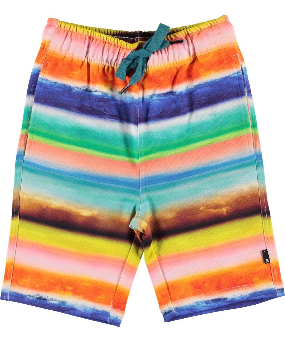 Allwin - Sunset Stripe - Sweat shorts med farvede striber