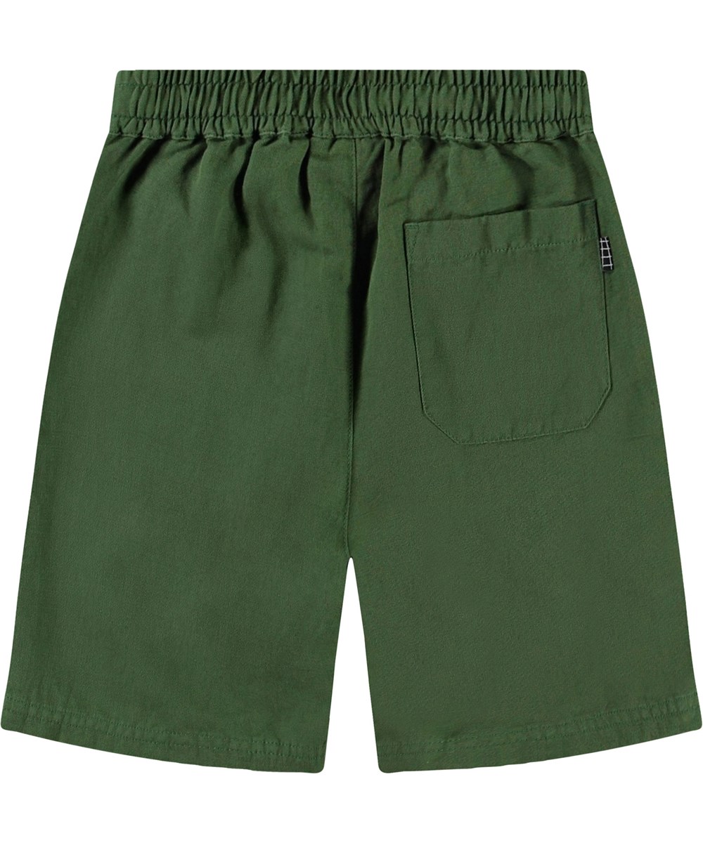 Amal - Rubber Tree - Grønne shorts i hør til børn.