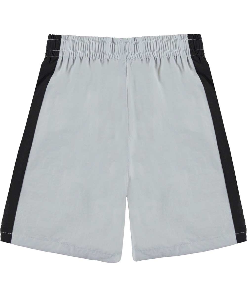 Ardor - Multi Colour - Grå shorts med brede striber i gul og sort.