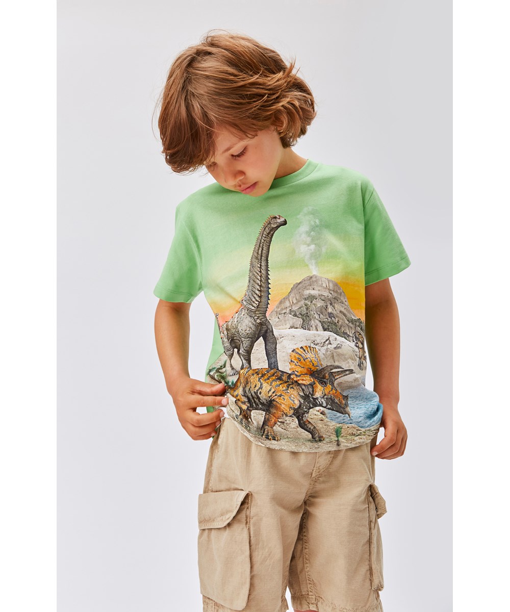 Argod - Rock - Khakifarvede cargo shorts med lommer