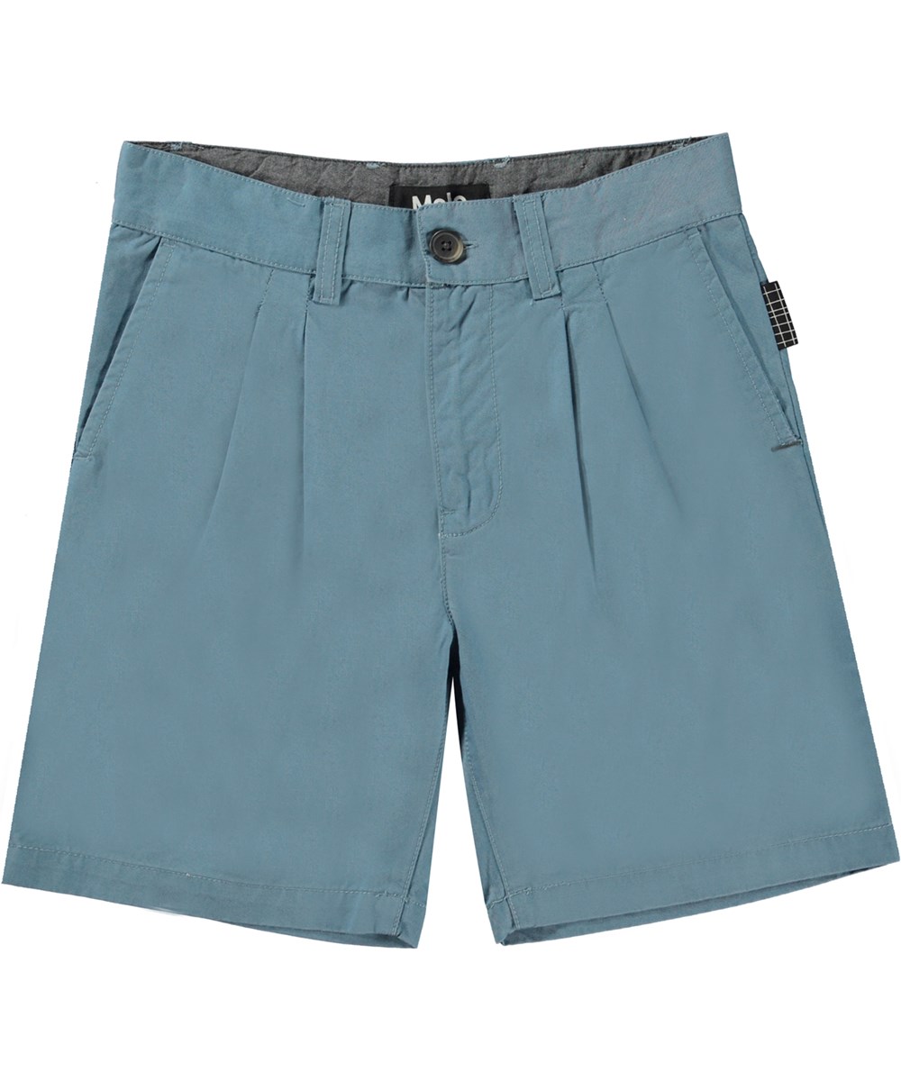 Arley - Atlas Blue - Støvet blå chino shorts