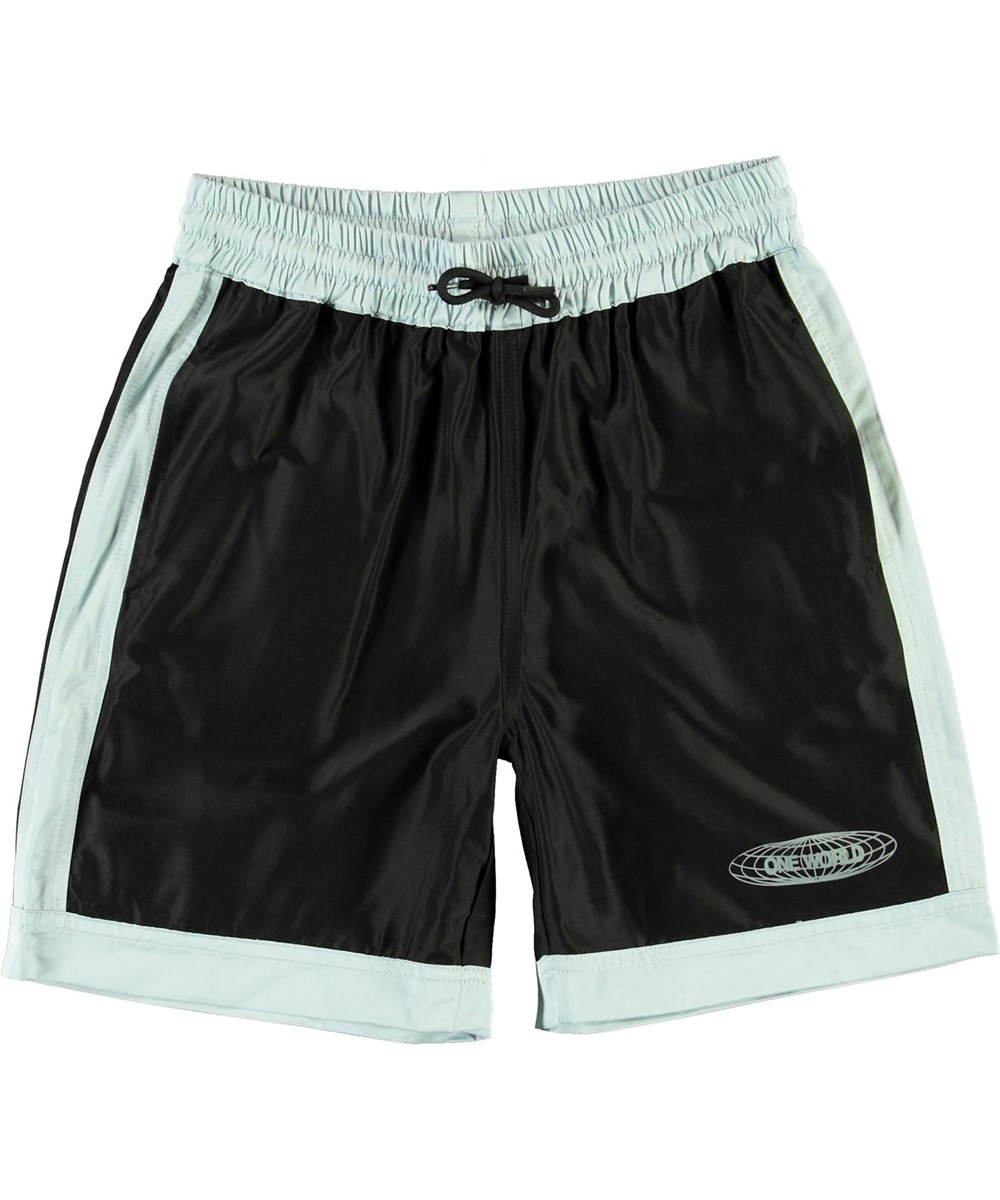 Arnold - Black - Sporty blå og sorte shorts