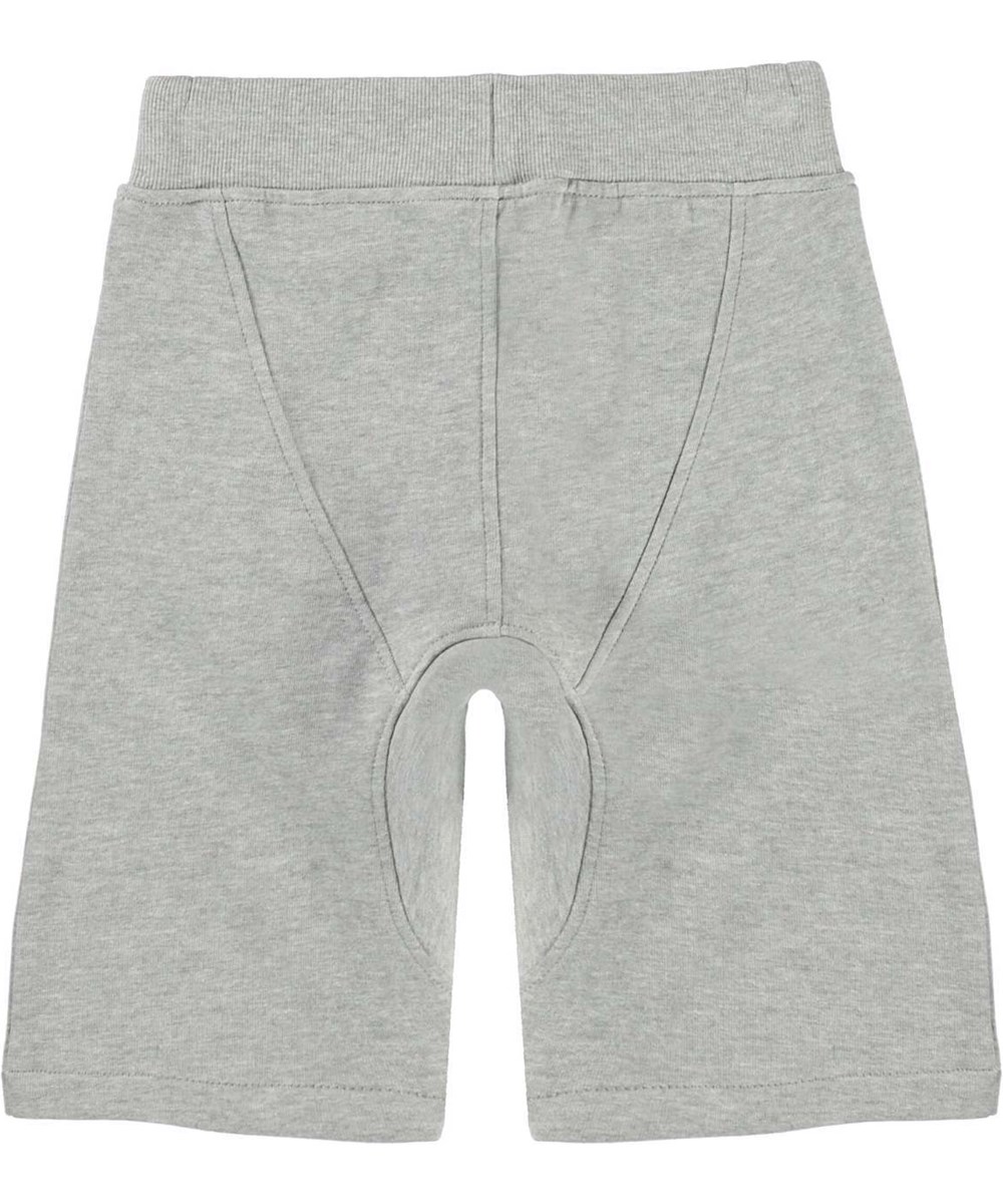 Ashtonshort - Grey Melange - Grå shorts i økologisk bomuld.