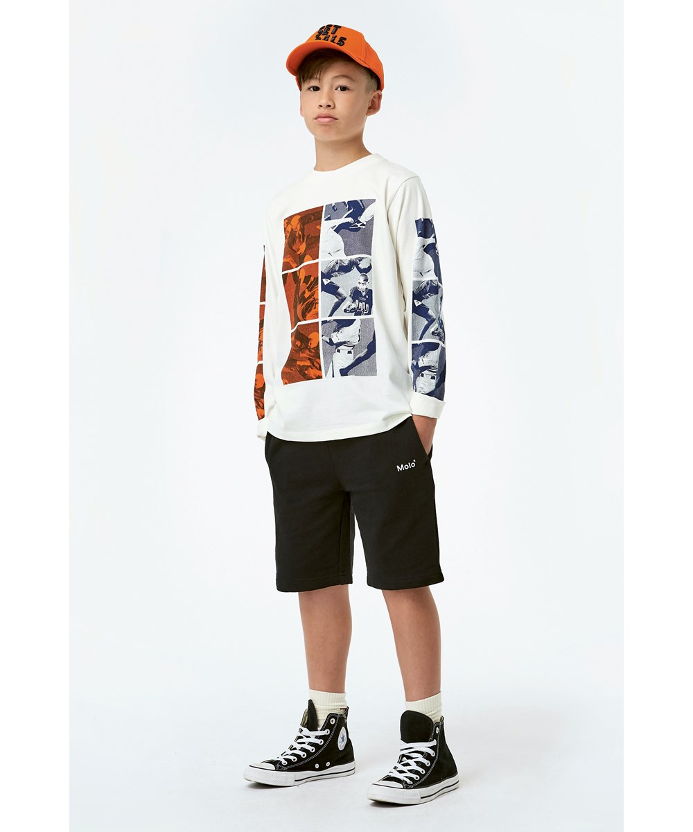 Axon - Black - Økologisk sorte sweatshorts