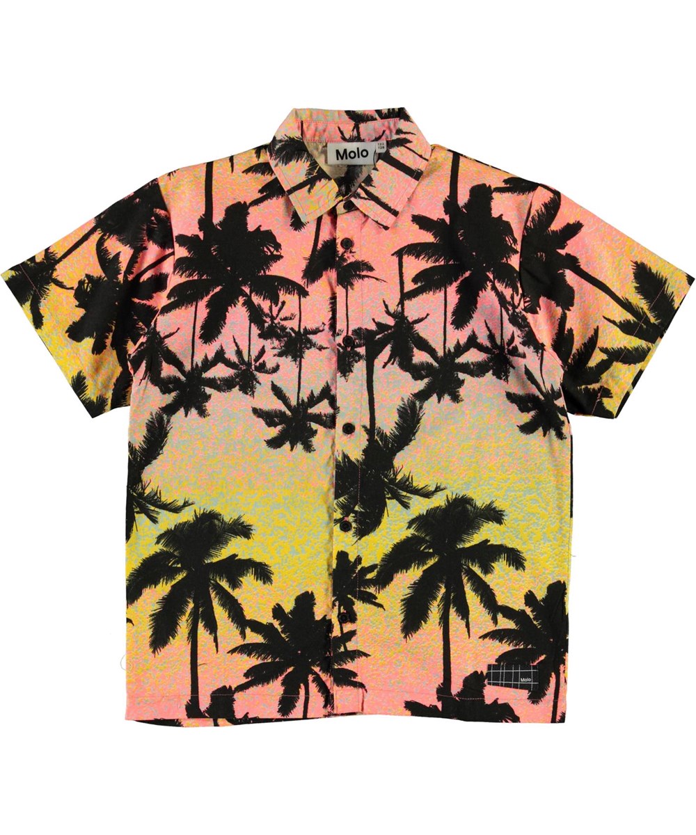Rass - Sunset Palms - Kortærmet skjorte med palme print