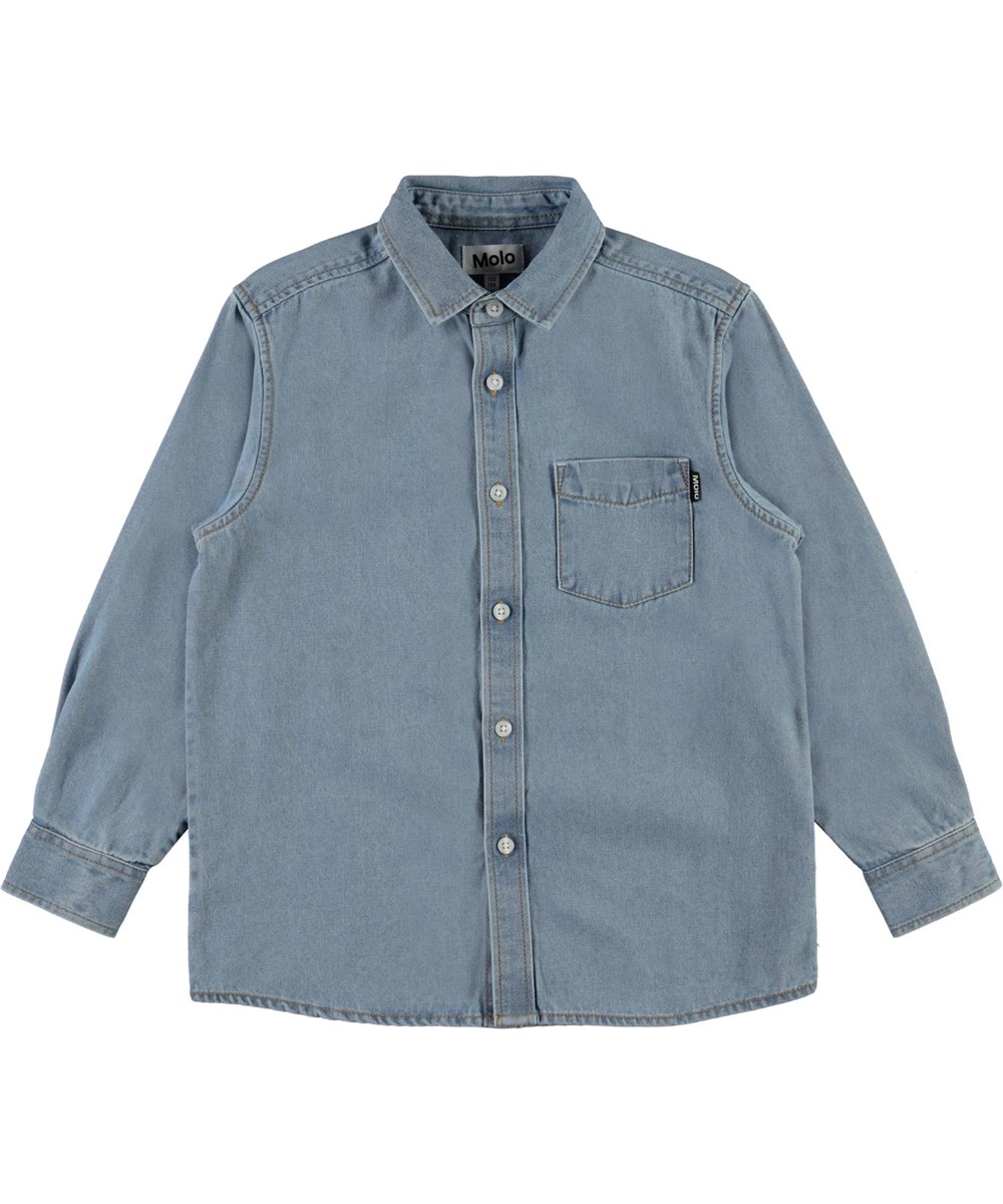 Reenoz - Light Blue Denim - Lys denim skjorte