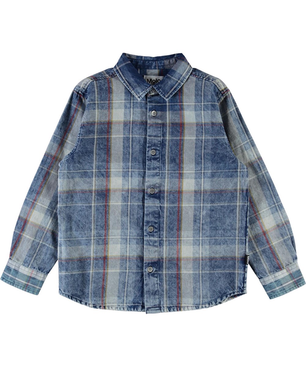 Russy - Indigo Check - Blå ternet skjorte