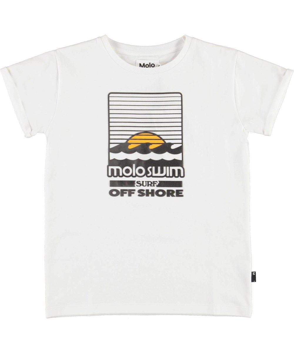 Rafe - White - Økologisk hvid t-shirt med California print